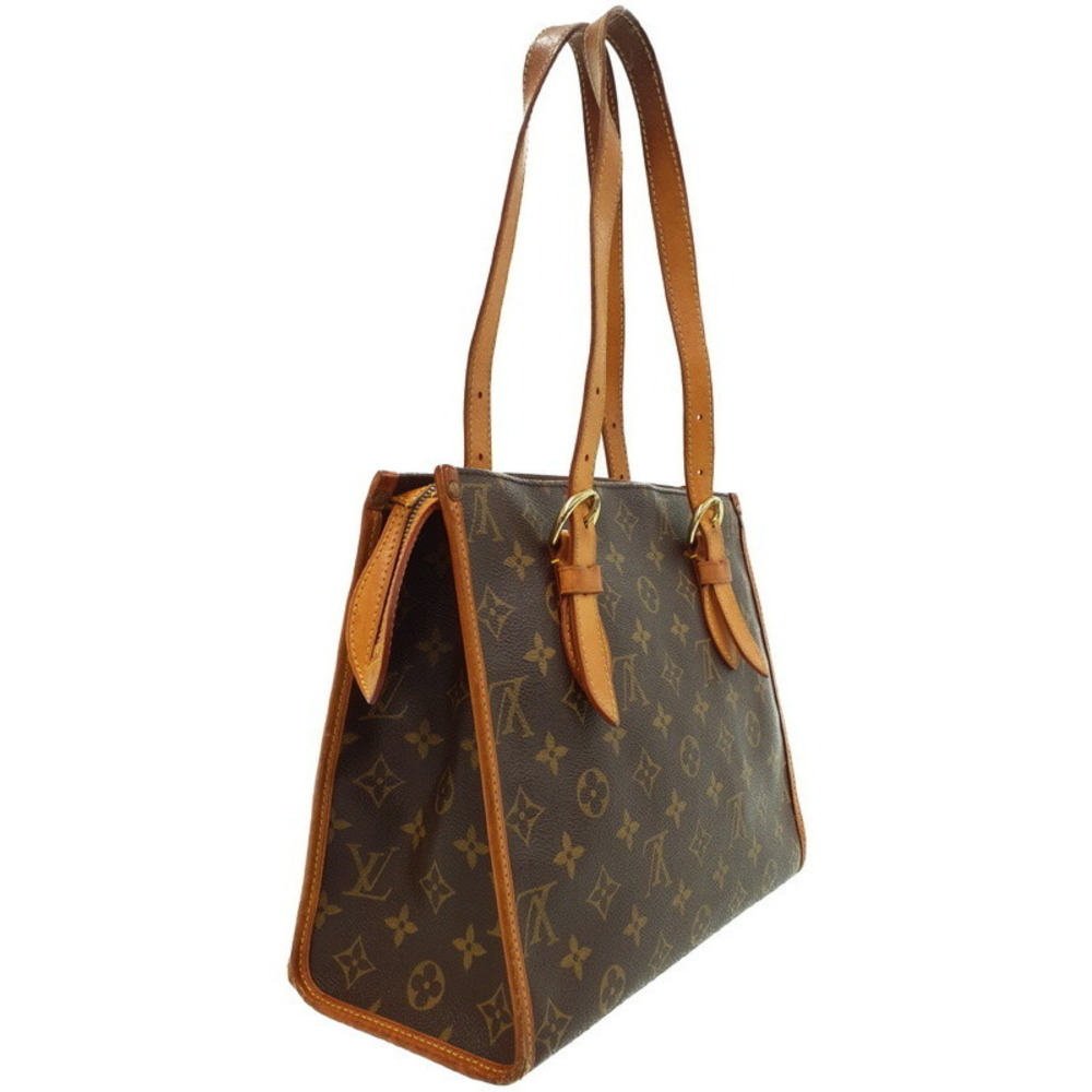 Louis Vuitton Leather Popincourt Shoulder Monogram Bag Brown